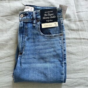 Abercrombie & Fitch Curve Love High Rise Super Skinny Ankle Jeans